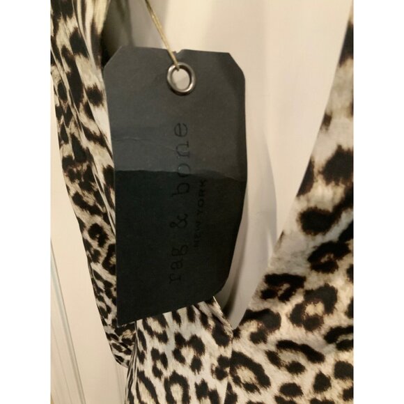 rag & bone Gray Brown Black "Short Leopard Dress" Silk Shift, Size 4, NWT! - Picture 10 of 10